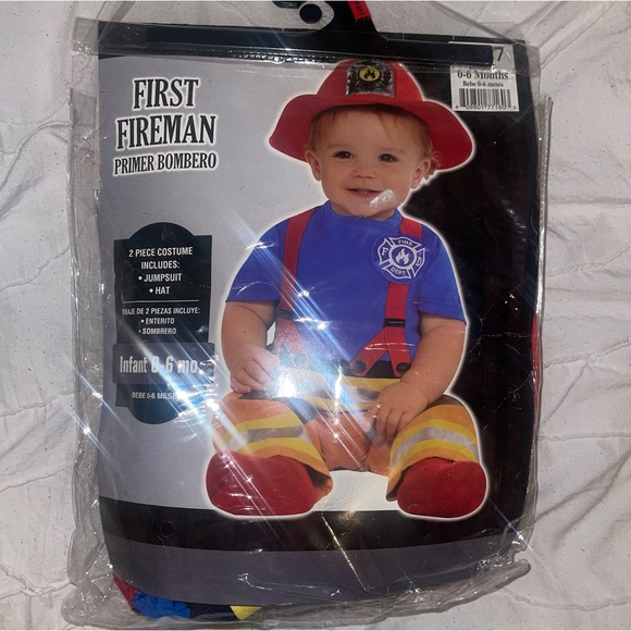 Infant Fireman Costume - 0 to 6 Months - Picture 1 of 2